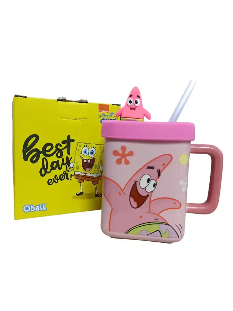 Mug Taza Pocillo Vaso Ceramica Motivo Patricio Bob Esponja