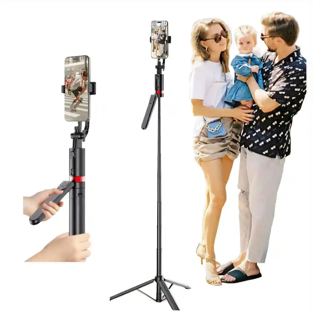 Trípode/palo Selfie/estabilizador Con Seguimiento De Movimiento Ia 3 En 1 De 1.80 Cm