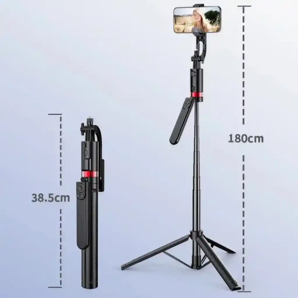 Trípode/palo Selfie/estabilizador Con Seguimiento De Movimiento Ia 3 En 1 De 1.80 Cm