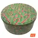 Tarros Navideños Redondos 16x6.5 Cms (6 Unds Disponibles)