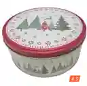 Tarros Navideños Redondos 16x6.5 Cms (6 Unds Disponibles)