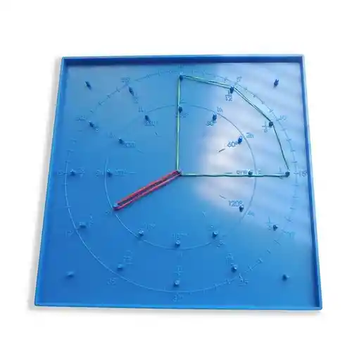 Geoplano Tabla Matemática Multiusos Doble Cara (cuadrado Y Circular) Con Accesorios 📏🔵✨