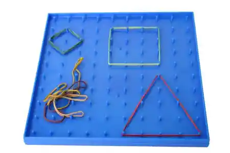 Geoplano Tabla Matemática Multiusos Doble Cara (cuadrado Y Circular) Con Accesorios 📏🔵✨