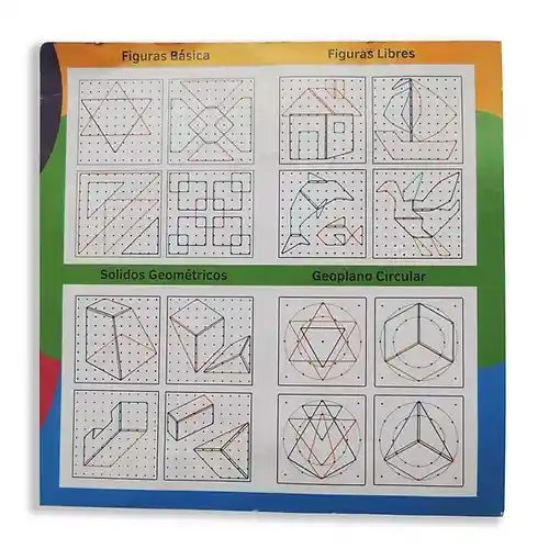 Geoplano Tabla Matemática Multiusos Doble Cara (cuadrado Y Circular) Con Accesorios 📏🔵✨
