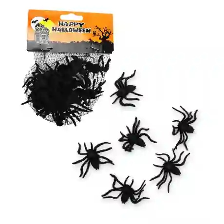 Arañas Pequeñas Negras Decorativas X12