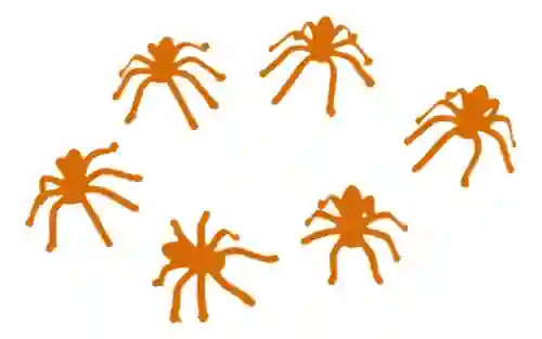 Arañas Pequeñas Naranjas Decorativas X12