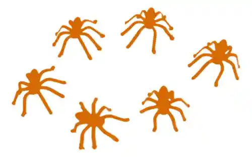 Arañas Pequeñas Naranjas Decorativas X12