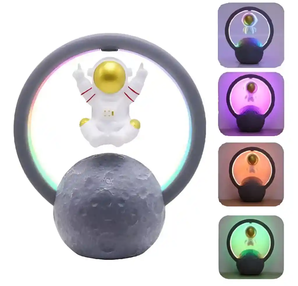 Parlante Astronauta Con Luces Led + Obsequio