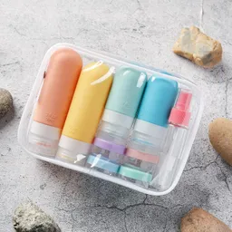 Kit De Viaje Botellas Para Shampoo, Jabón Y Accesorios Viaje