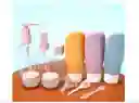 Kit Envases Para Viaje 8 Frascos Con Estuche