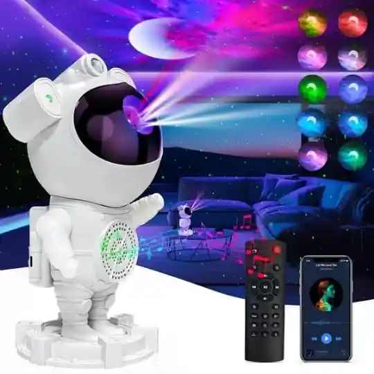 Proyector Galaxias Luna Astronauta Bluetooth Parlante