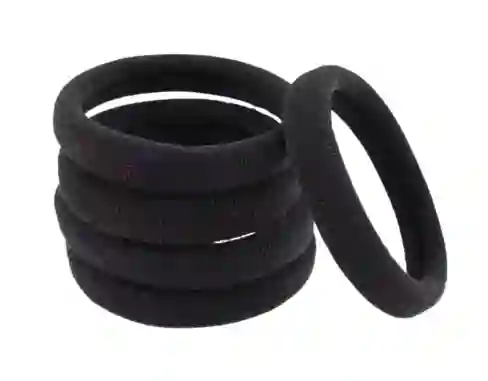 Moñas Elasticas Para El Cabello Color Negro X 50