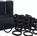 Moñas Elasticas Para El Cabello Color Negro X 50