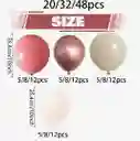 Juego De 48 Globos En Tonos De Rosa Pálido Y Gris Rosa De 12"
