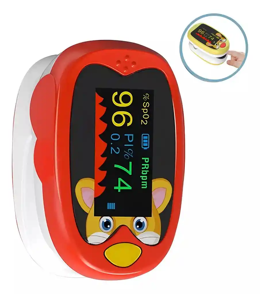 Pulso Oximetro Pediatrico Saturador Usb Recargable + Estuche