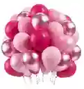 Globos De Látex Rosas Intensos X 50 Unidades