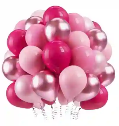 Globos De Látex Rosas Intensos X 50 Unidades