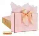 Bolsa De Regalo Papel Metalico Con Asa De Lujo Rosada Grande