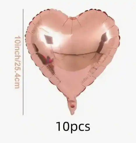 Globos Con Forma De Corazón Metalico