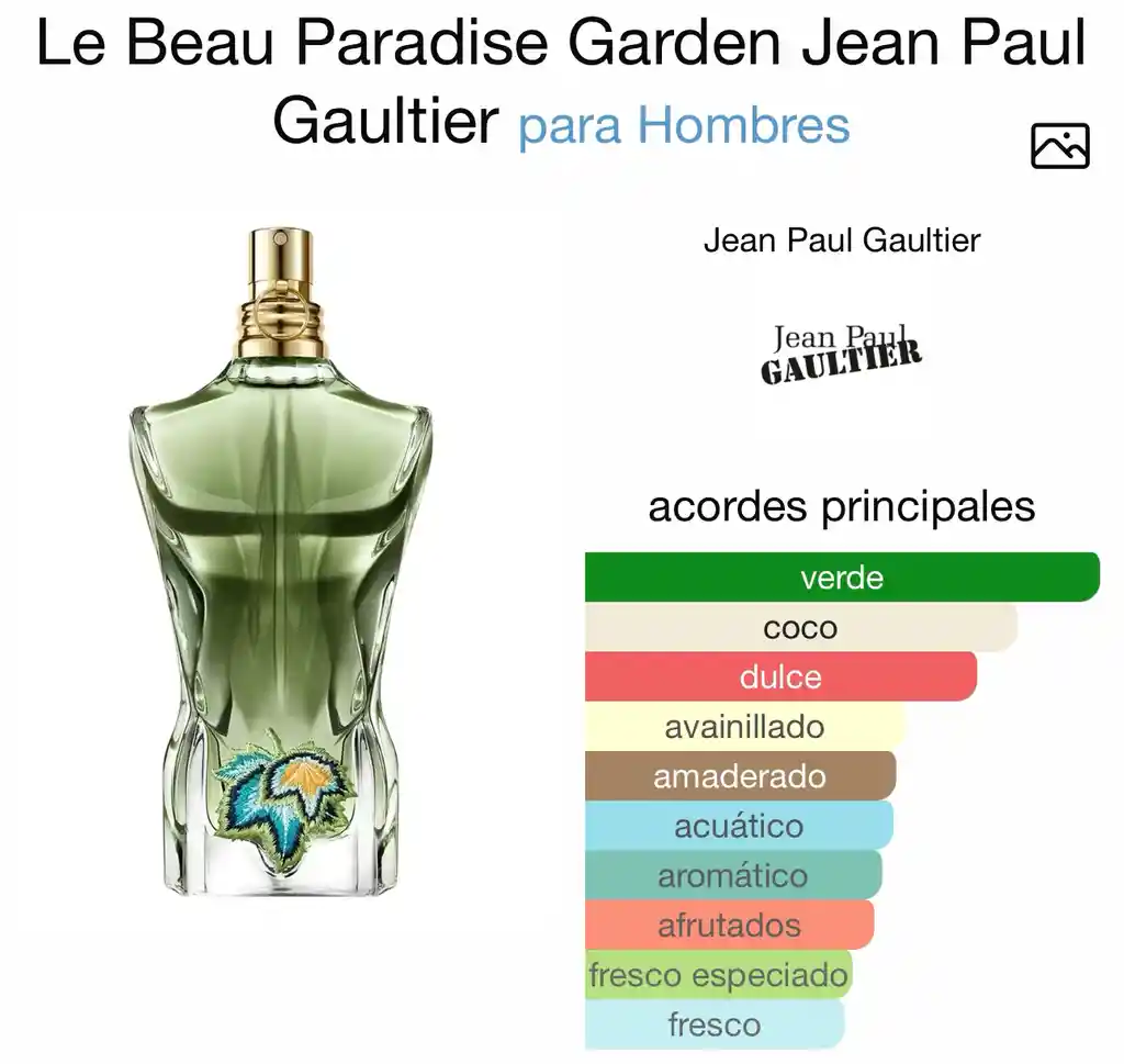 Perfume Jean Paul Paradise Garden