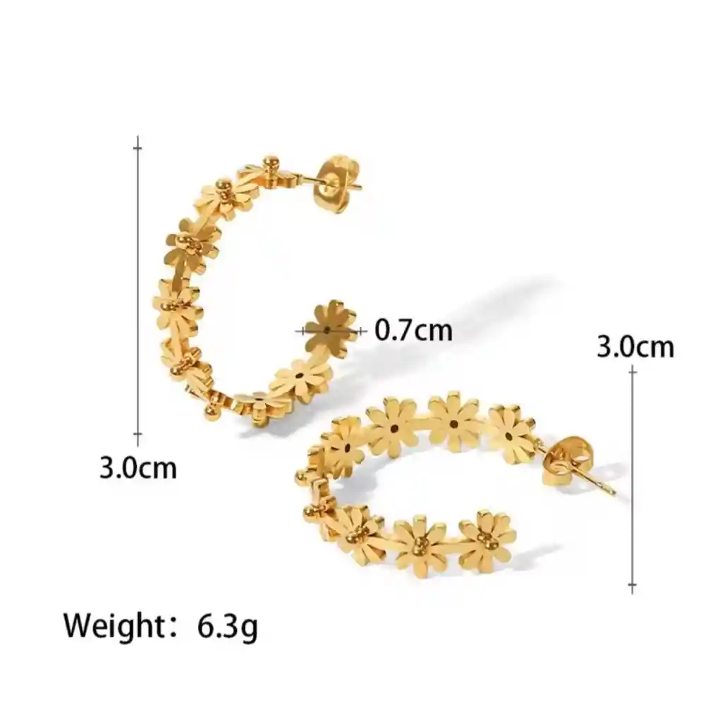 Candongas Dalias Doradas