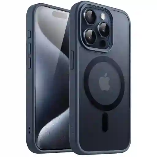 Funda Magnética Iphone 15 Pro Max Magsafe Color Azul