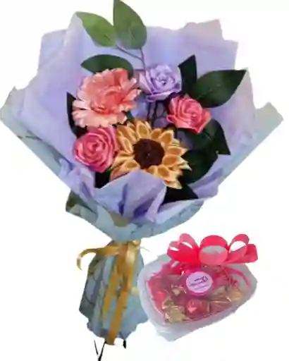 Ramo Radiante Eterno Con Chocolates