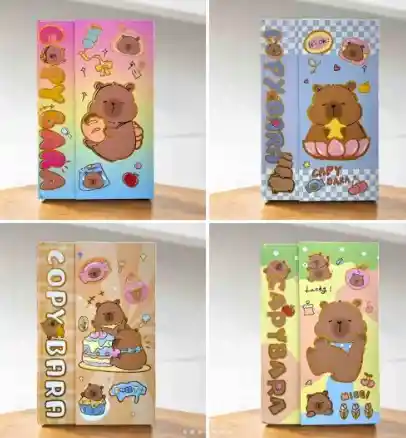 Agenda Y Planeador De Capibara Con Broche Magico