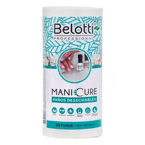 Paños Desechables Manicure Rollo Belotti X 88unds