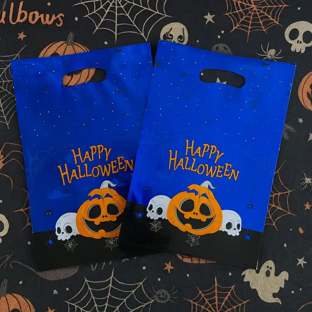 Halloween Bolsitas Grandes Metalizadas X10 Uds.