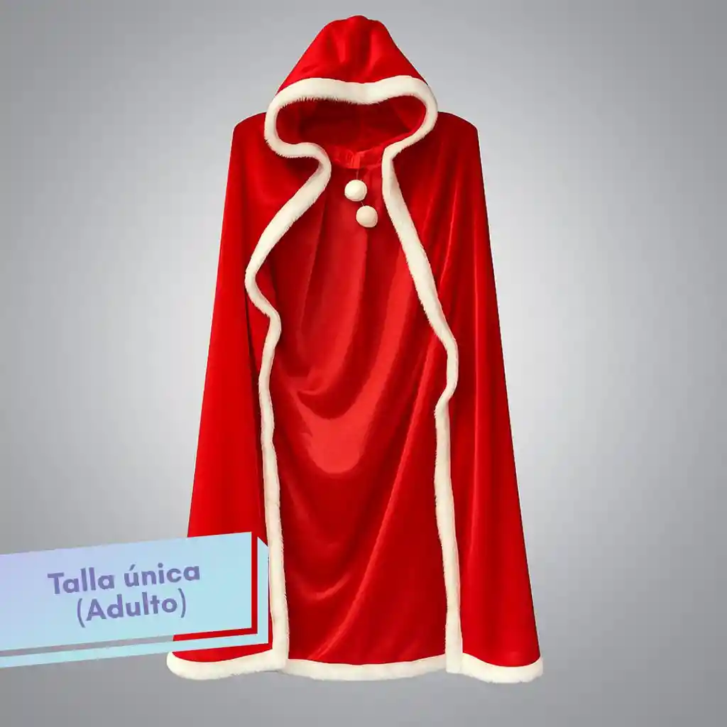 Disfraz Navidad Capa Navideña (talla Única)