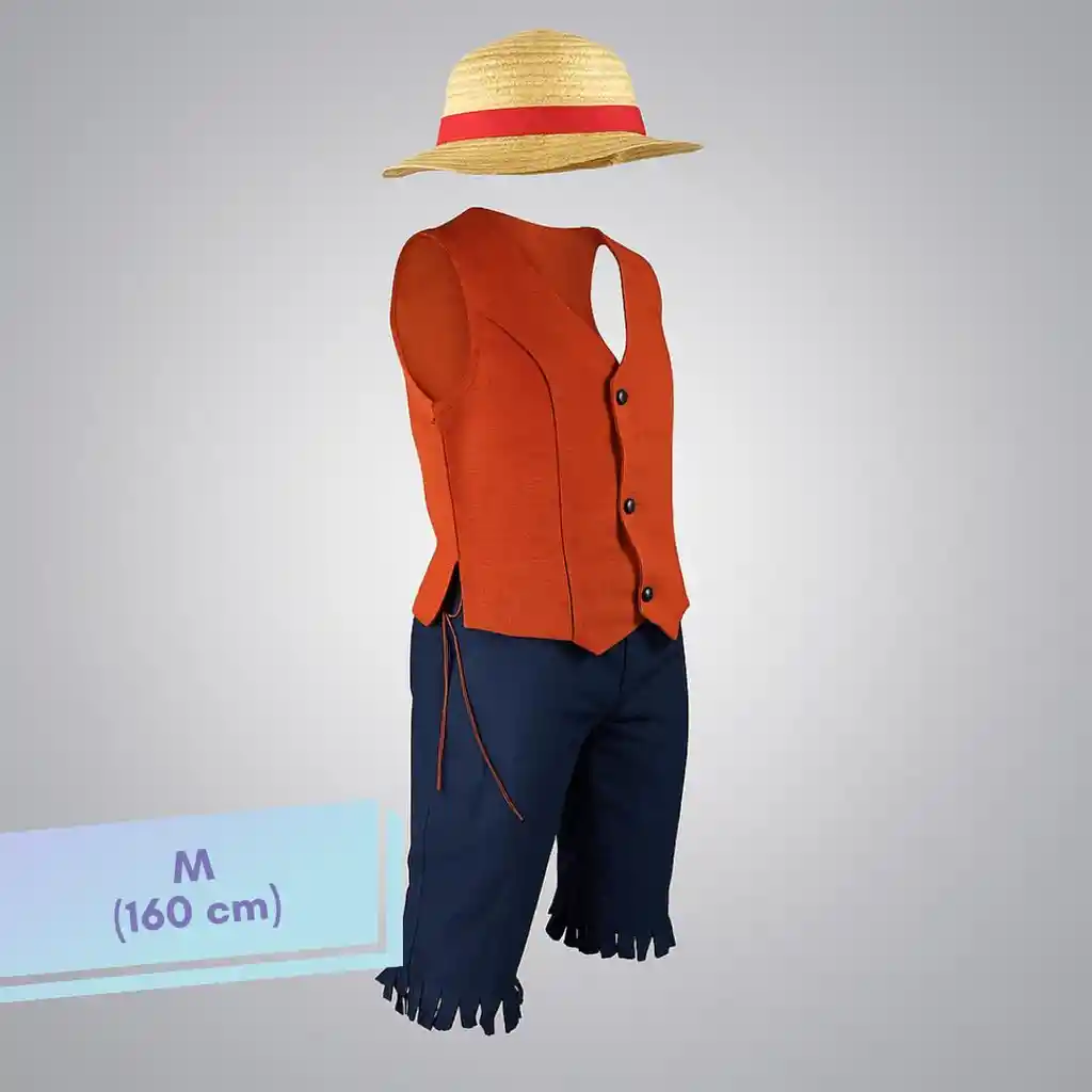 Disfraz Halloween Luffy One Piece Talla M (160 Cm)