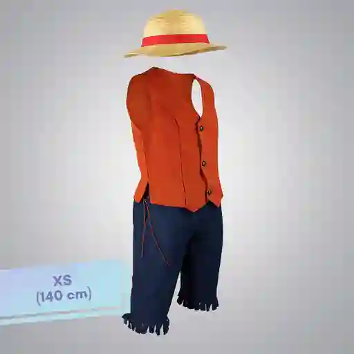Disfraz Halloween Luffy One Piece Talla Xs (140 Cm)