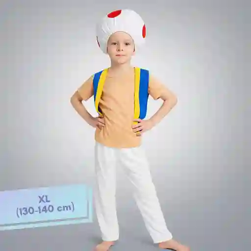 Disfraz Halloween Toad Mario Bros Talla Xl (130-140 Cm)