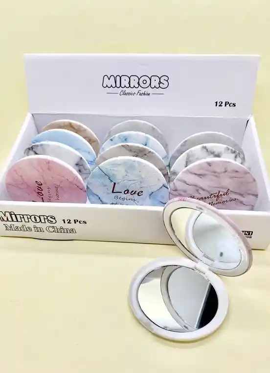 💫 Espejo Redondo De Cartera – Práctico Y Elegante ✨