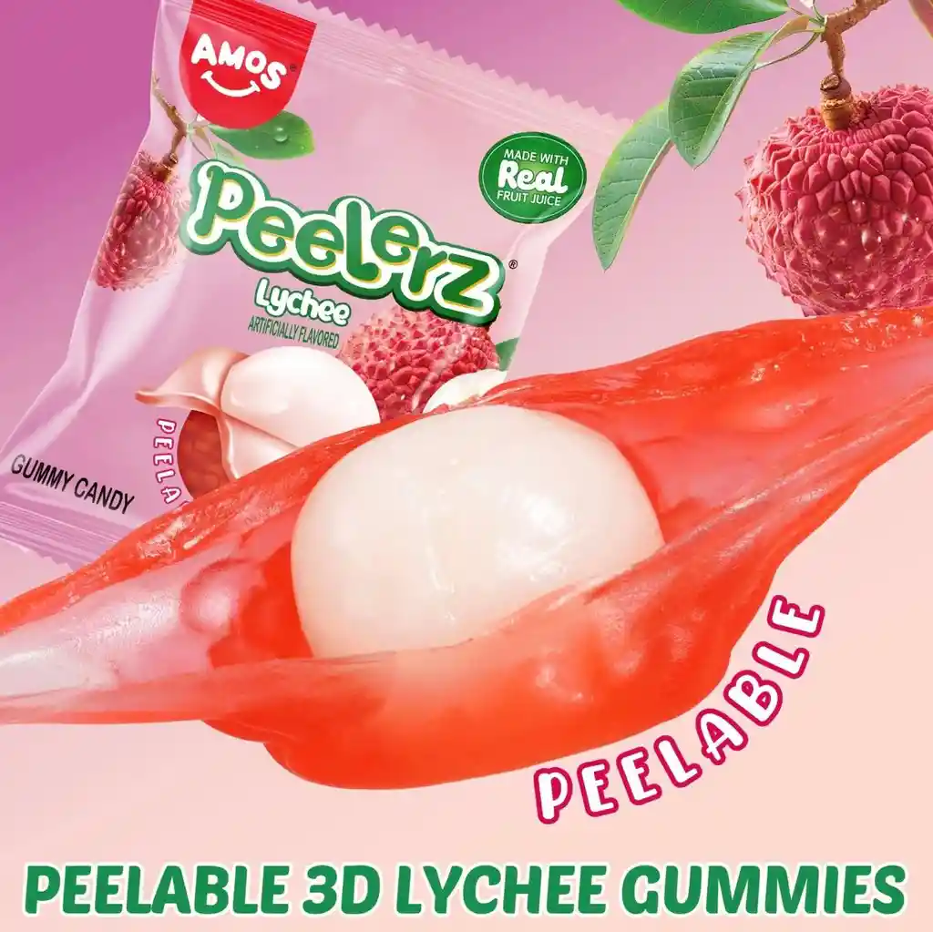 Gomas Peelerz Pelables Importadas Sabor Lychee (120g)