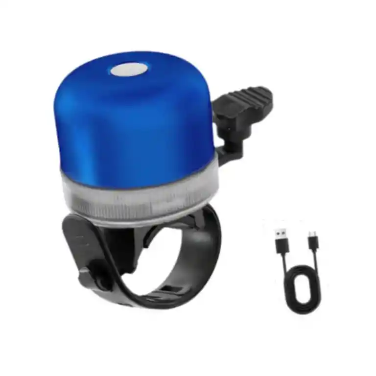 Timbre Para Bicicleta Con Luz Led Recargable Usb