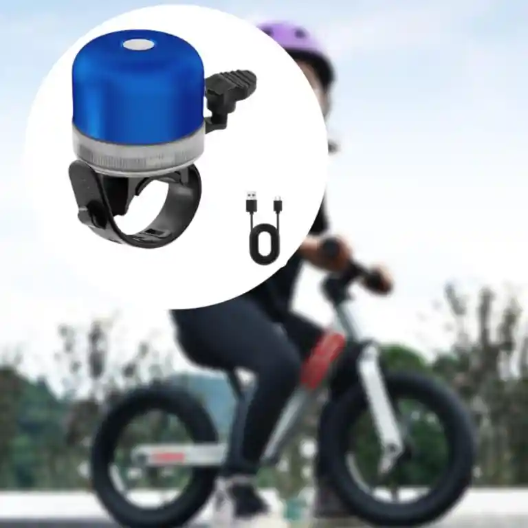 Timbre Para Bicicleta Con Luz Led Recargable Usb