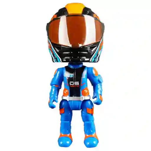 Mini Casco De Coleccion A Escala Piloto Motero Motociclista Moto