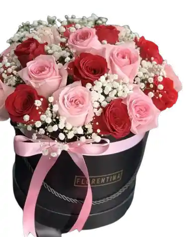 Caja Negra Premium – Rosas Rojas Y Rosas Rosadas