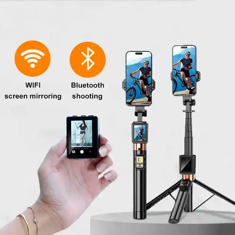 Palo Selfie Trípode Con Pantalla Inalámbrica Wifi Y Control Bluetooth