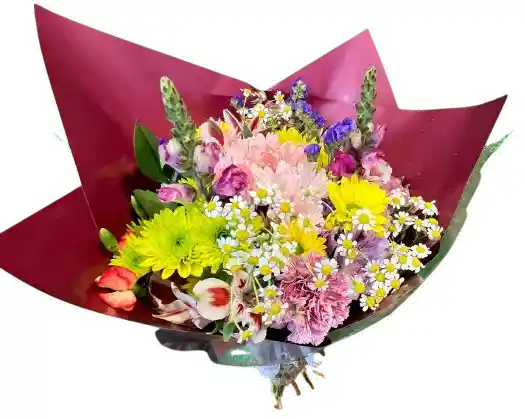 Ramo Mixto Primavera – Crisantemos Y Alstroemerias
