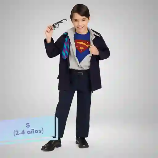 Disfraz Halloween Clark Kent Superman Talla S (2-4 Años)