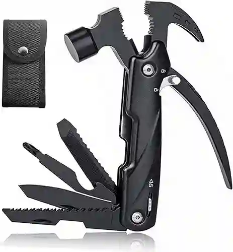 Herramienta Multifuncional Traveler 12 En 1 Con Martillo Y Navaja