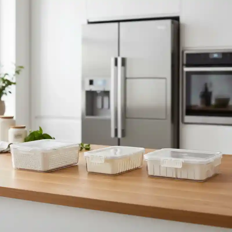 Set De Contenedores Para Organizar Alimentos En La Nevera X 3 Unidades