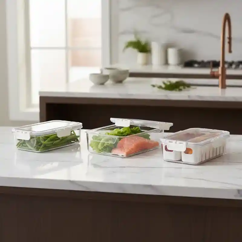 Set De Contenedores Para Organizar Alimentos En La Nevera X 3 Unidades