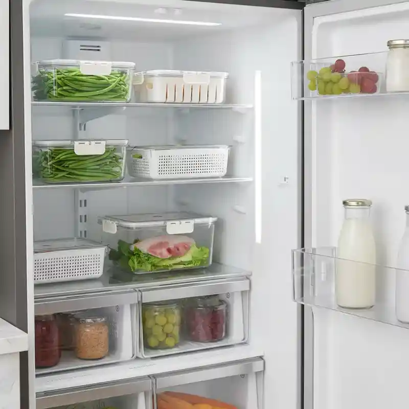 Set De Contenedores Para Organizar Alimentos En La Nevera X 3 Unidades