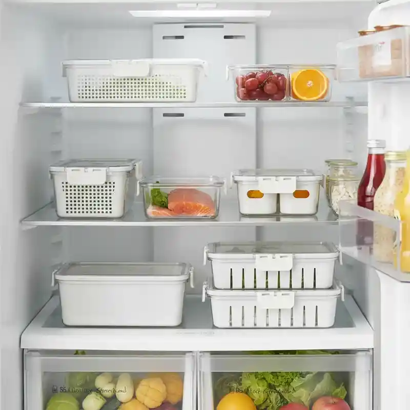 Set De Contenedores Para Organizar Alimentos En La Nevera X 3 Unidades