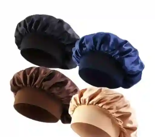 Gorro De Satín Color Cafe Claro