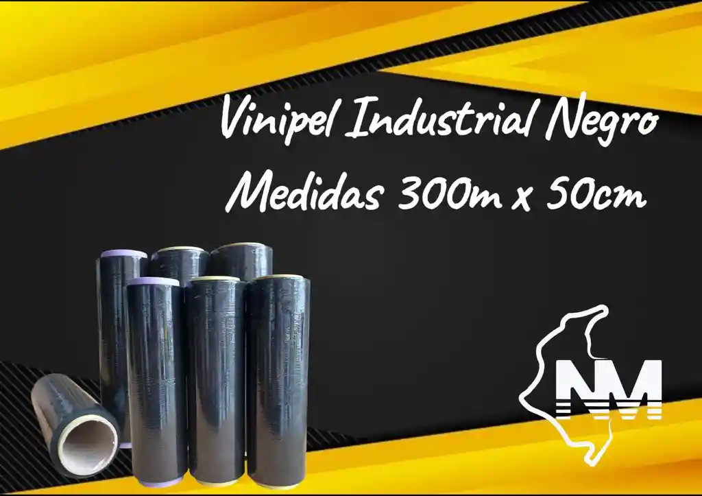 Vinipelindustrial Negro 300m * 50cm